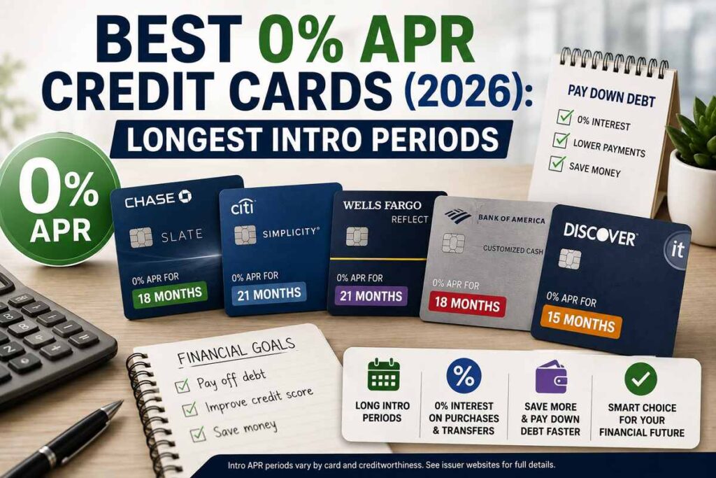 Best 0 apr credit cards 100kb (2026)