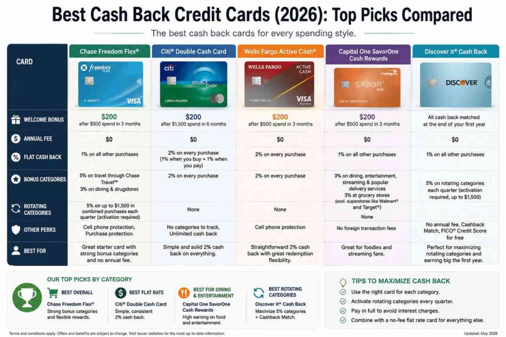 Best cash back cards 100kb (2026)