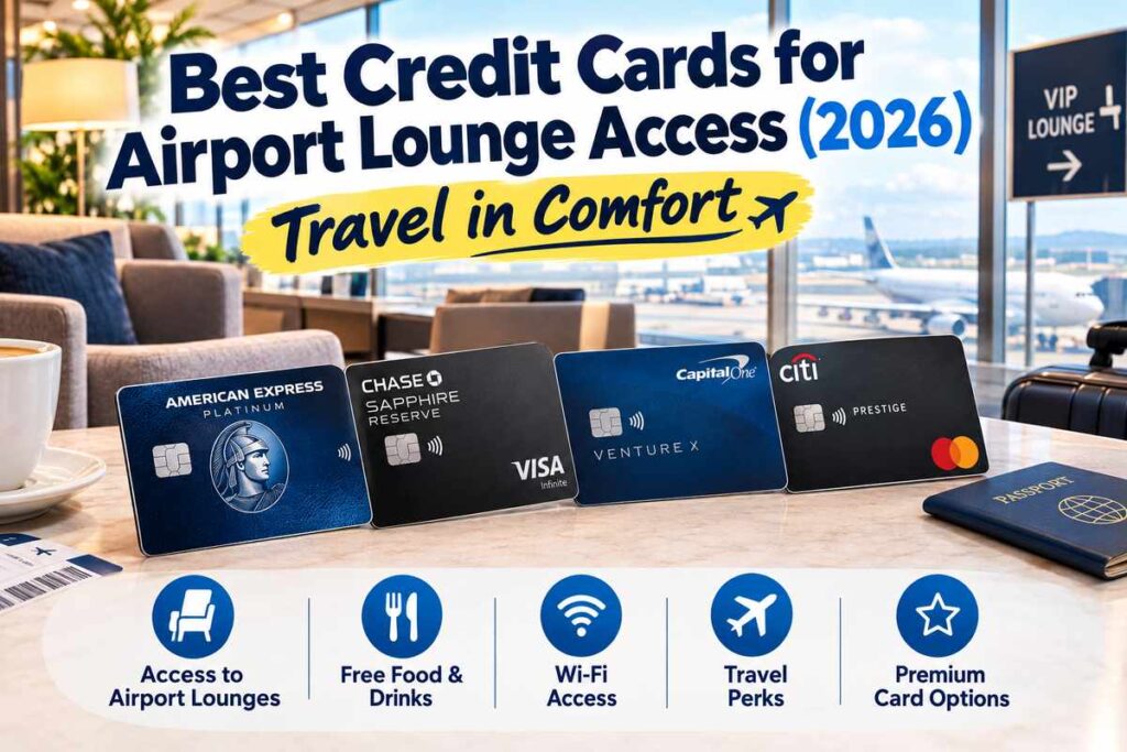 Best credit cards for airport lounge access in 2026: Amex Platinum, Chase Sapphire Reserve, Capital One Venture X and Citi Prestige