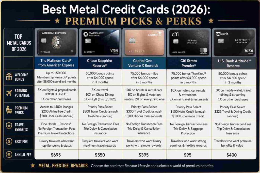 Best metal credit cards 100kb (2026)