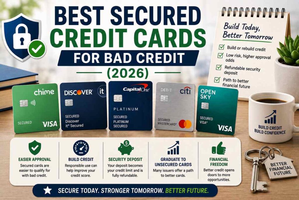 Best secured credit cards bad credit 100kb (2026)
